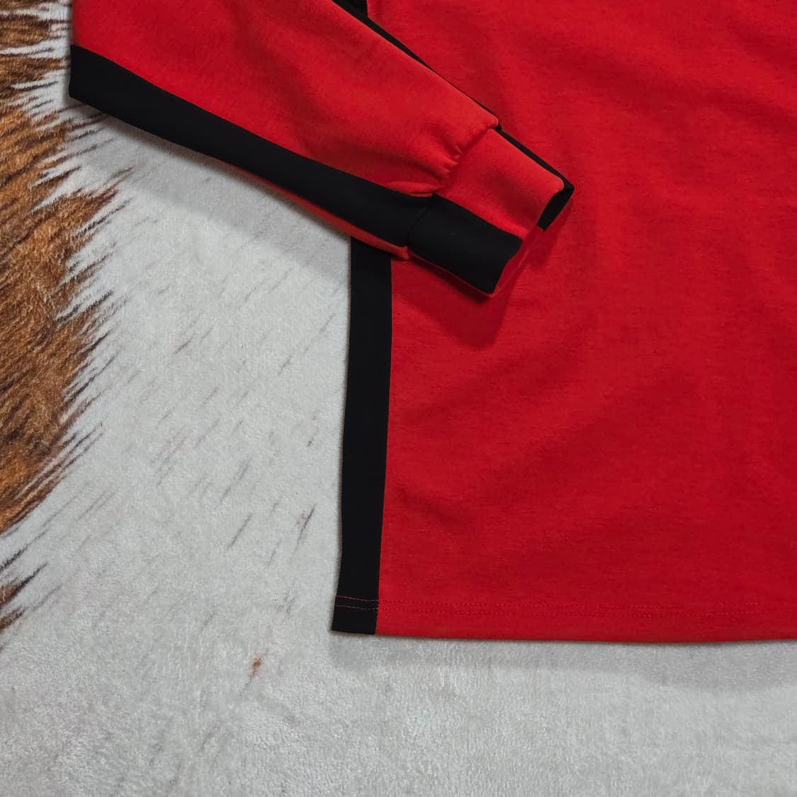 빈티지 레드 블랙 Y2K 펑크 져지 상품이미지7