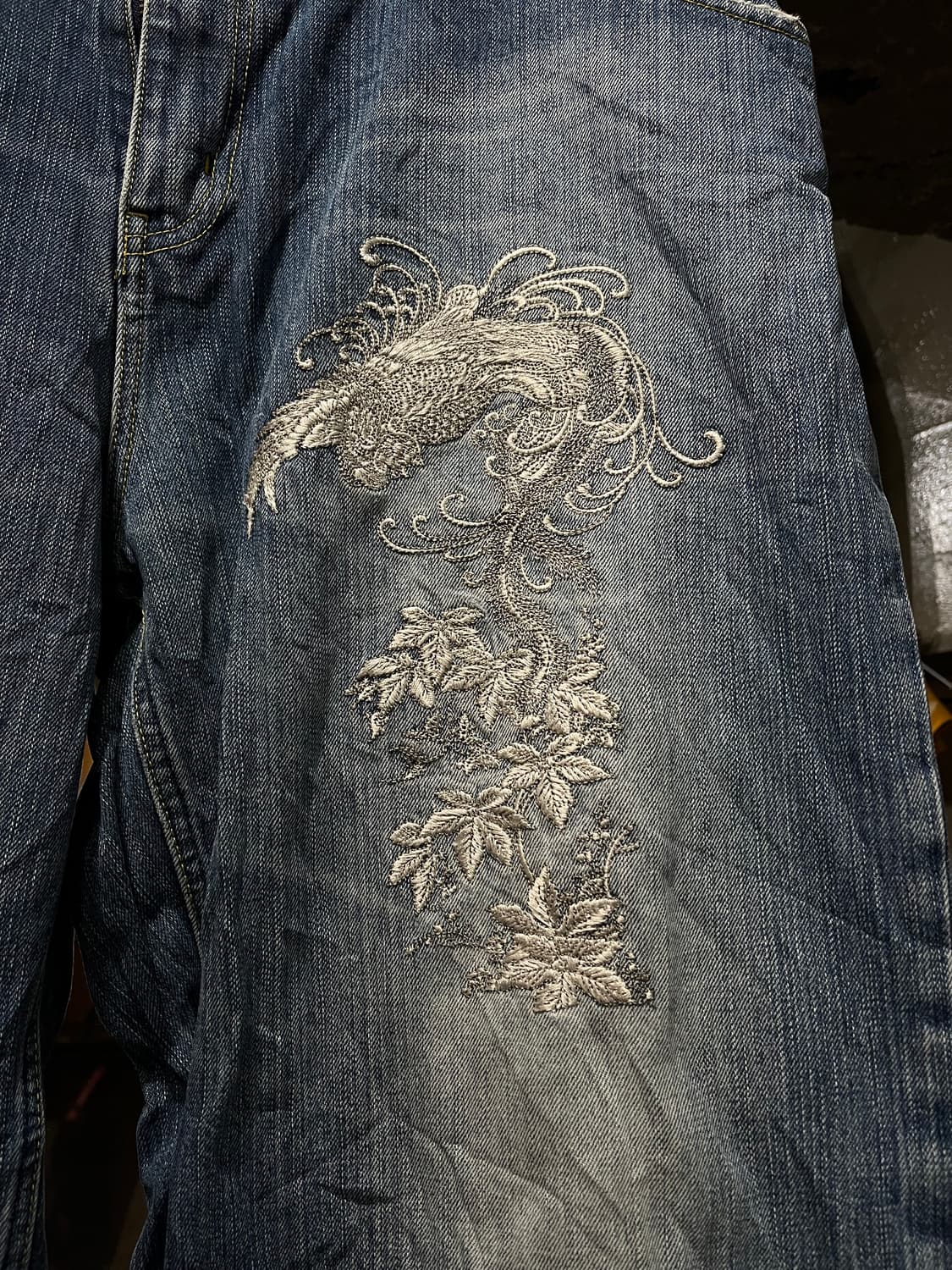 Karakuri Tamashit 커러쿠리 드레곤 자수 팬츠 39 상품이미지5