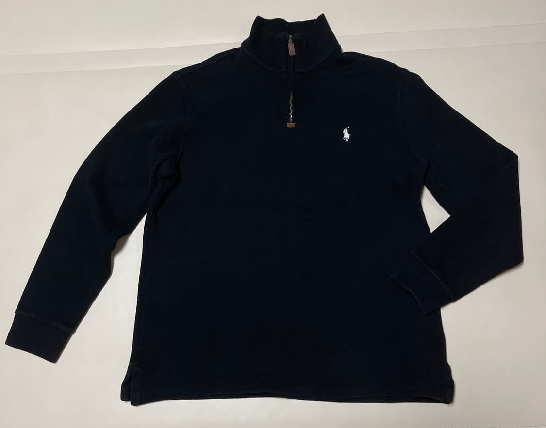 폴로 랄프로렌 블랙 코튼 하프 집업 니트/스웨터 상품이미지1