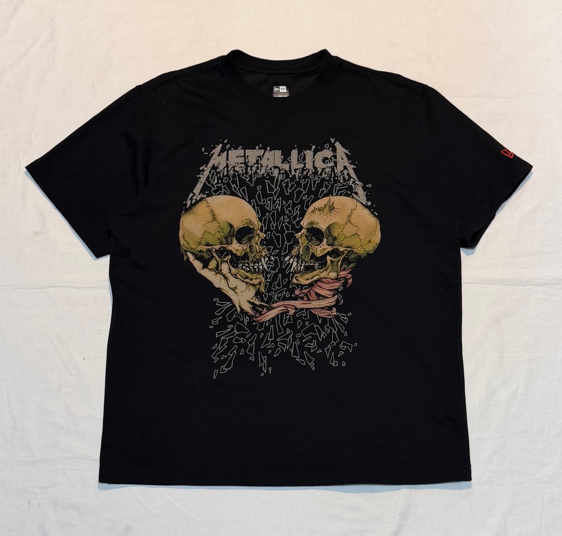 뉴에라 X 메탈리카 한정판 티셔츠 블랙 상품이미지1