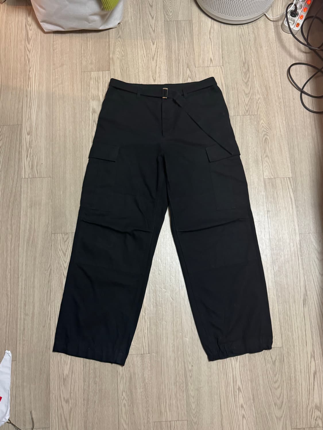 25AW 사카이 칼하트 WIP 덕 팬츠 카고팬츠 블랙 상품이미지5