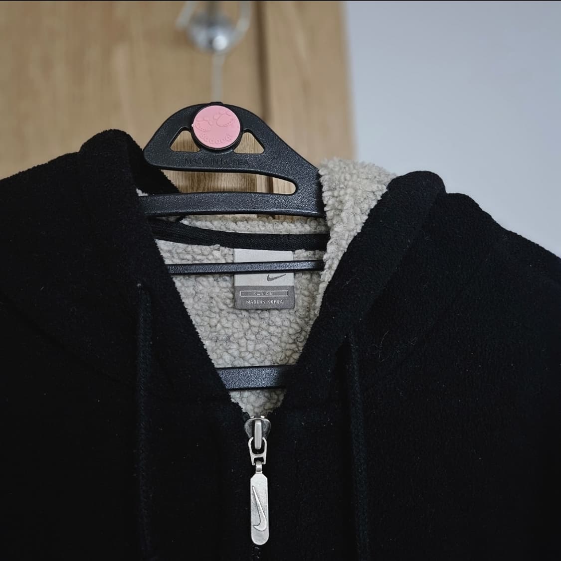 00's 나이키 배스킷볼 쉐르파헤비후리스 올드스쿨 양털후드집업 XL 블랙 상품이미지8