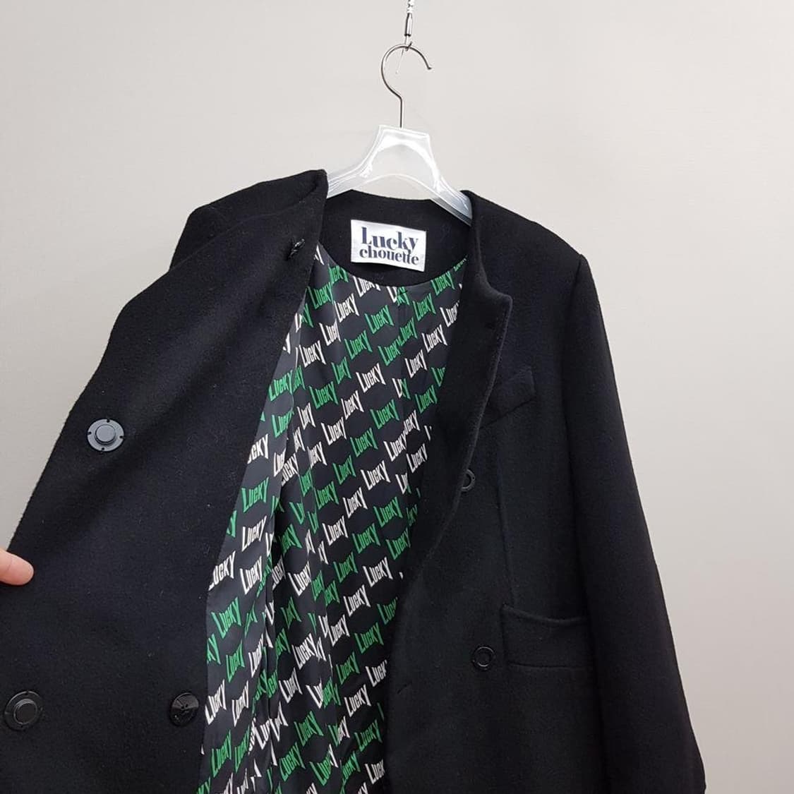 럭키슈에뜨 2022 라운드넥 캐시미어 롱코트 36사이즈 상품이미지6