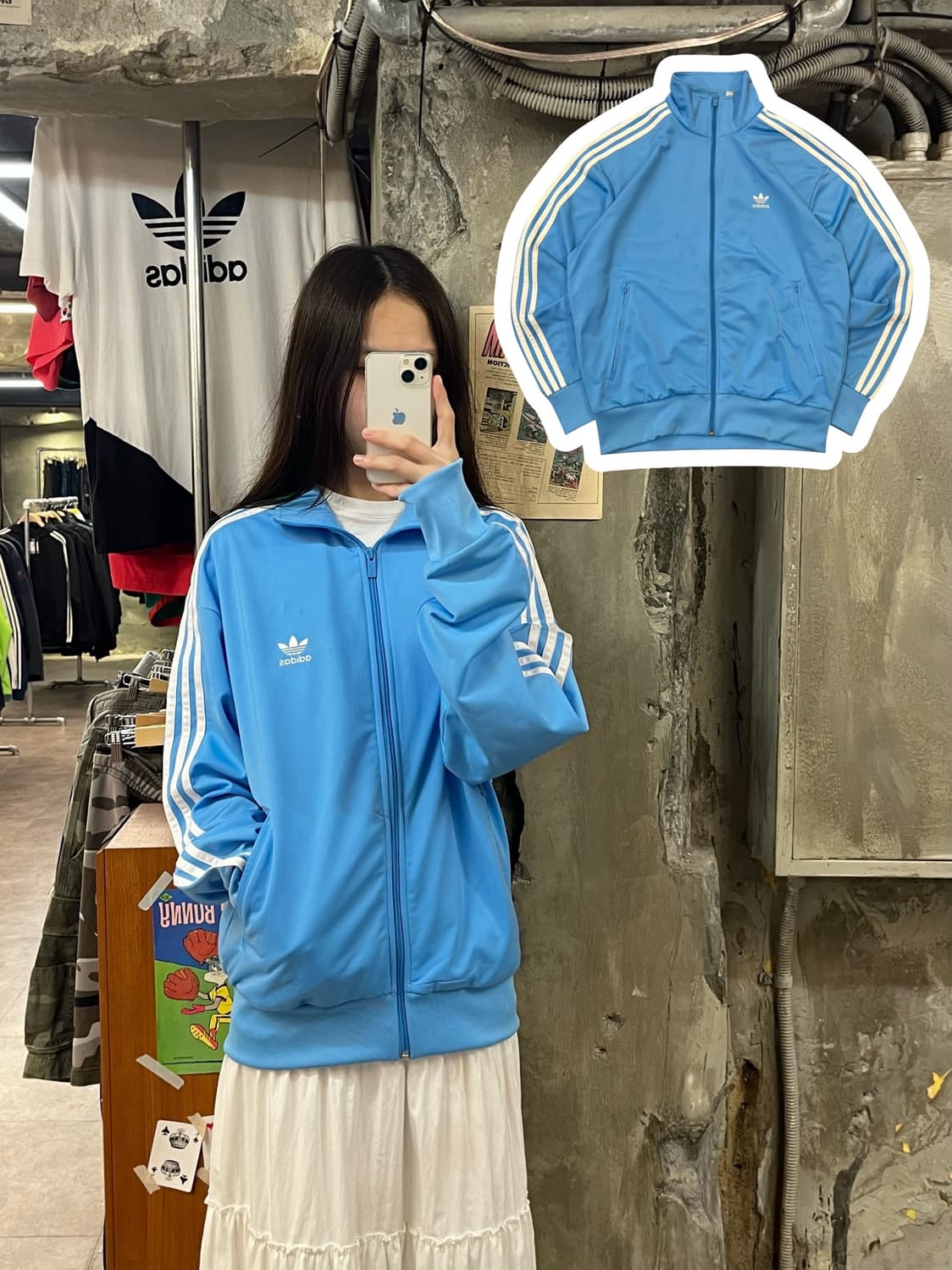 아디다스 파이어버드 져지 스카이블루 M #csz1171 상품이미지1