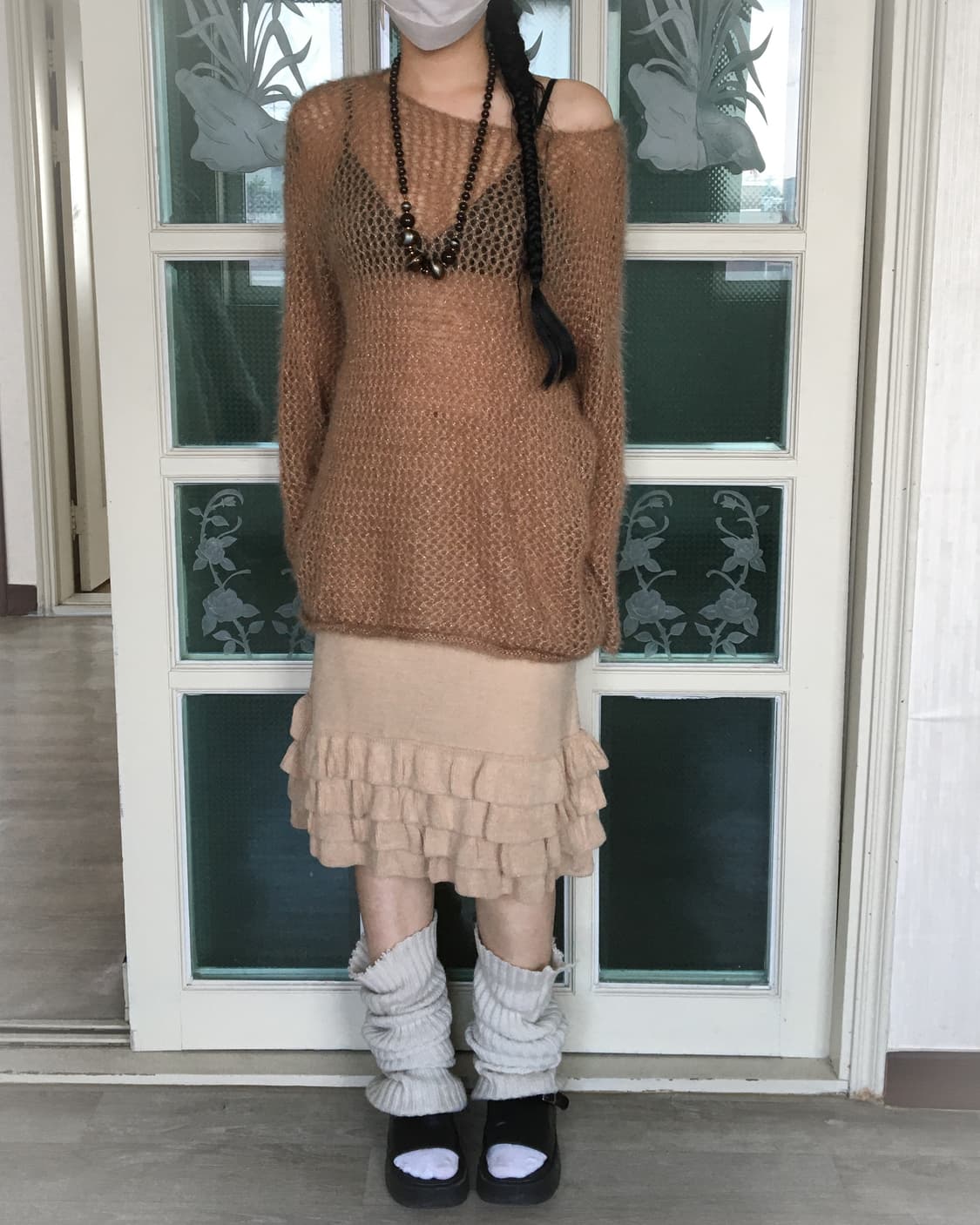 Layer point knit skirt 상품이미지3