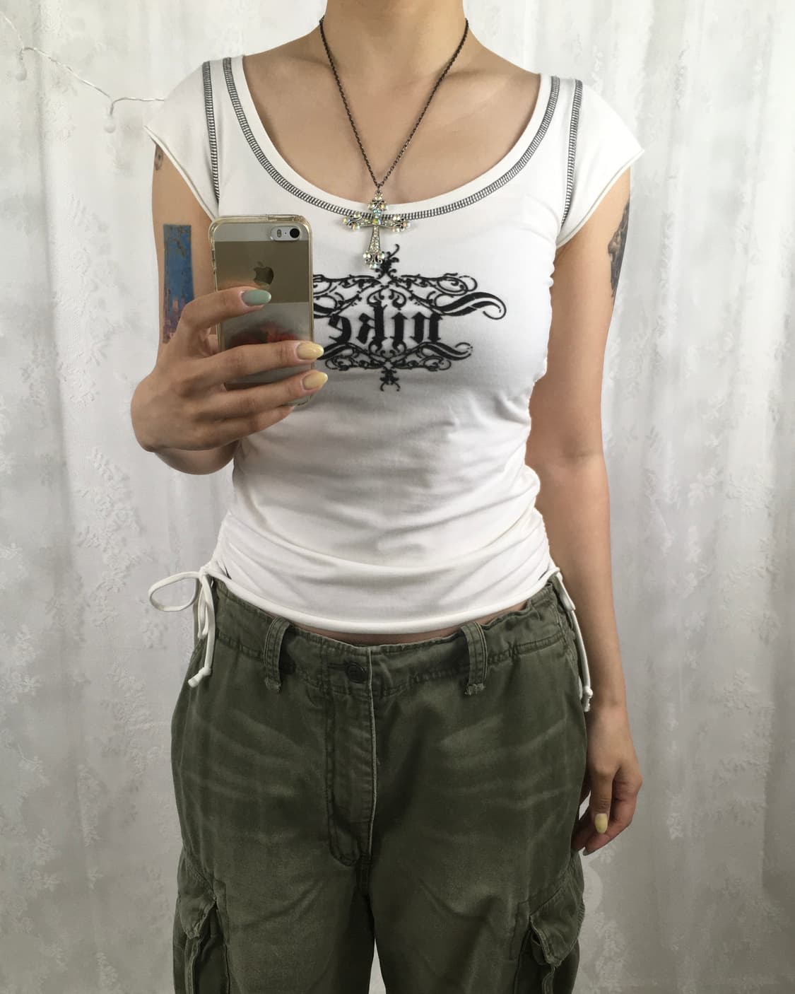 NIKE(2000‘s) logo shirring top 상품이미지2