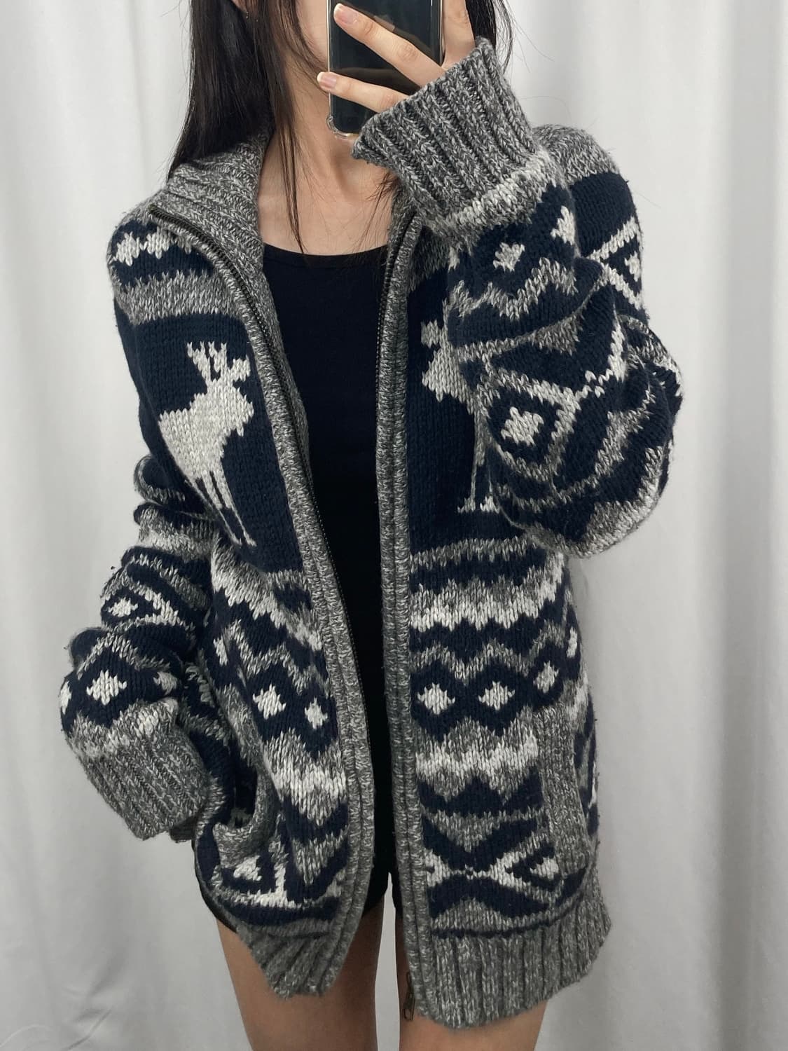 아베크롬비 노르딕 니트 집업 가디건 상품이미지2