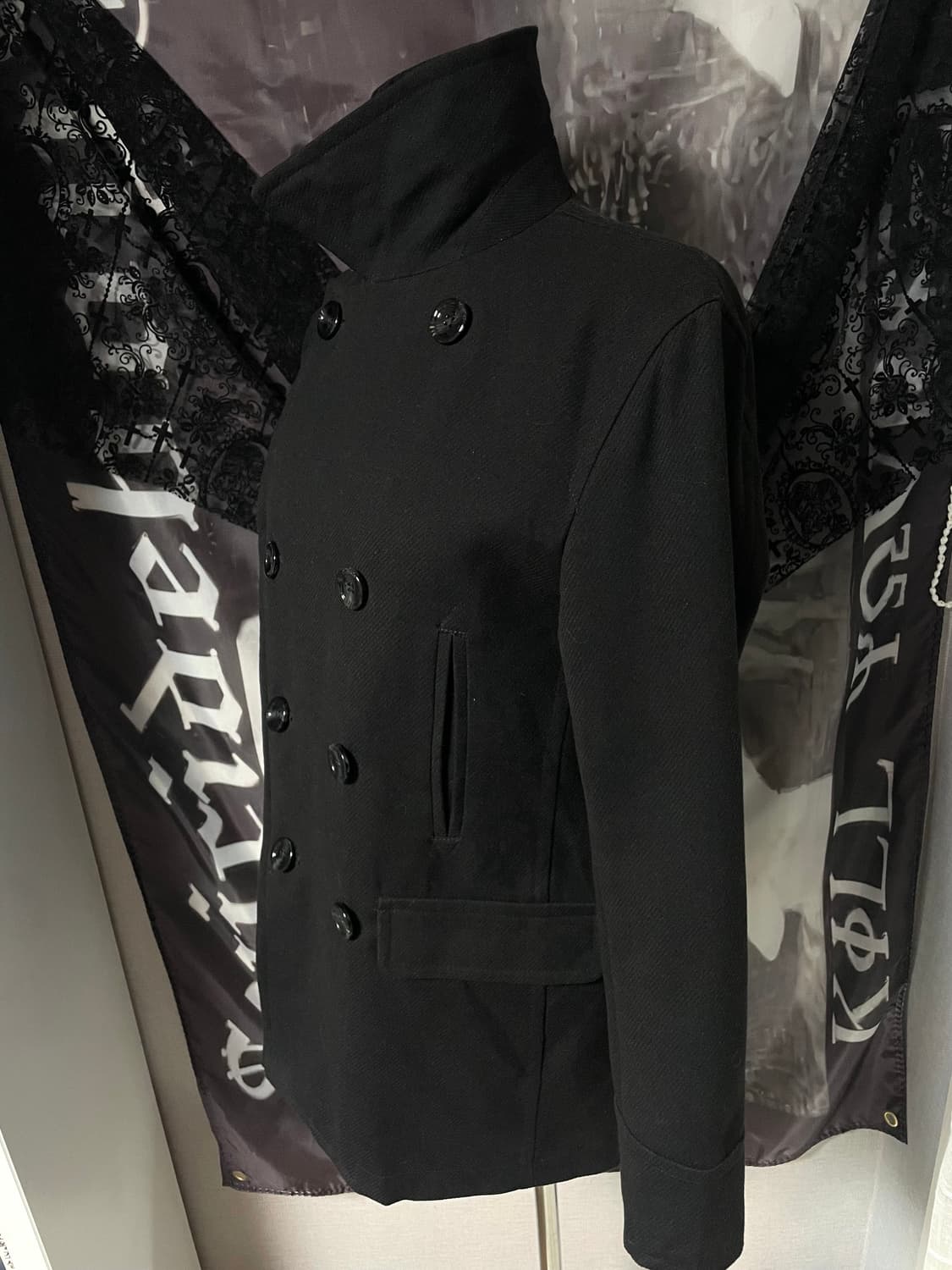 더블브레스트 하이넥 피코트 M 나폴레옹핀터레스트유니섹스아카이브에디슬리먼 상품이미지3