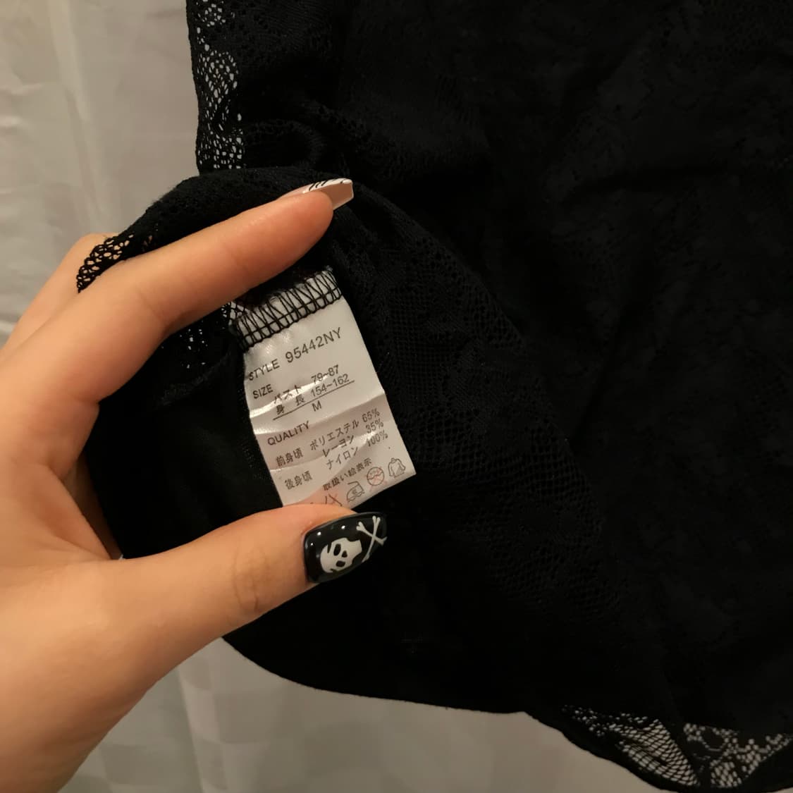 JPN Vintage 고스펑크 고딕 스컬 백 시스루 반팔 상품이미지6