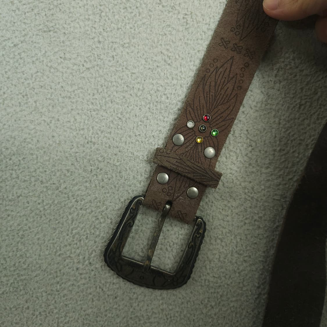 빈티지 레더 웨스턴 벨트 상품이미지4