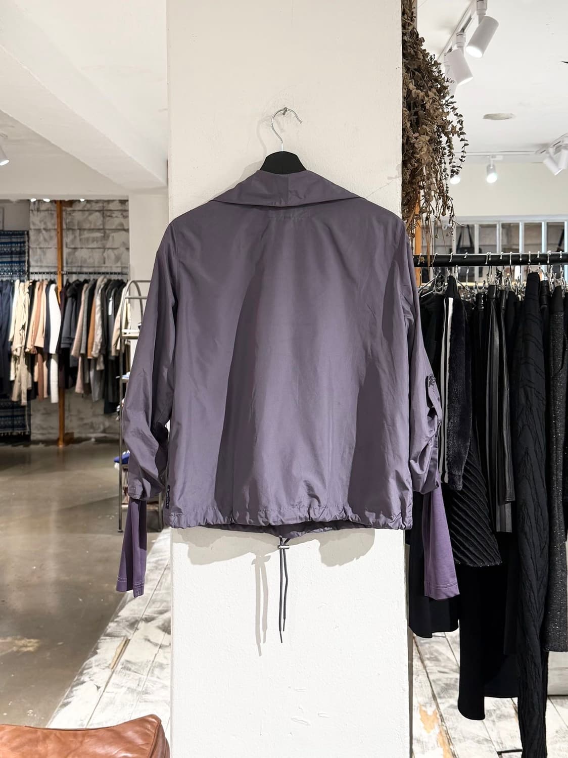 아르마니 진스 라벤더 레이어드 슬리브 폴리 아노락 상품이미지7