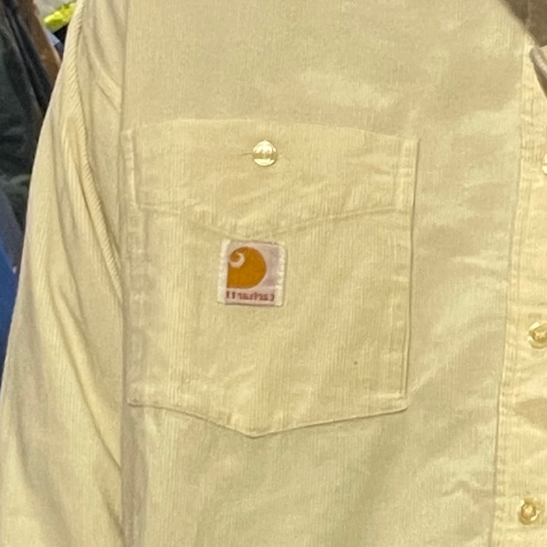 [IM] carhartt 칼하트 라이트옐로우 코듀로이 셔츠 상품이미지6