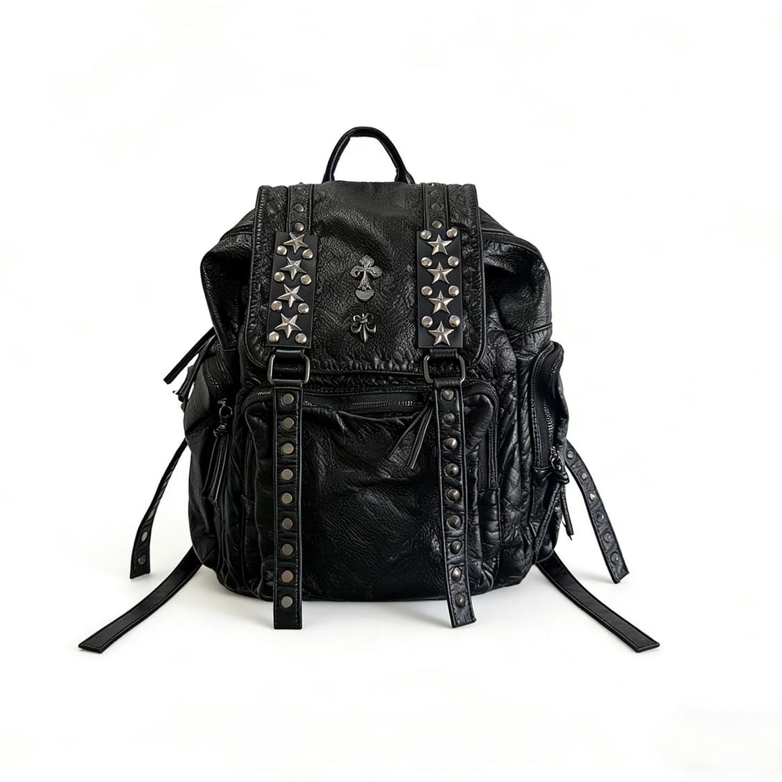 크롬 스타 스터드 레더 백팩 상품이미지3