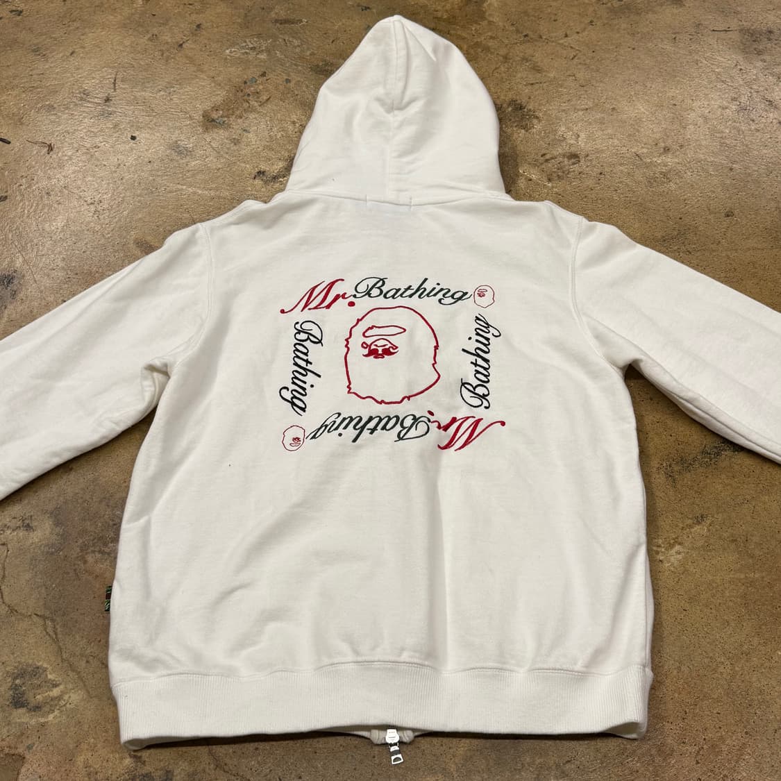 미스터 베이프 수염 화이트 후드집업 상품이미지4