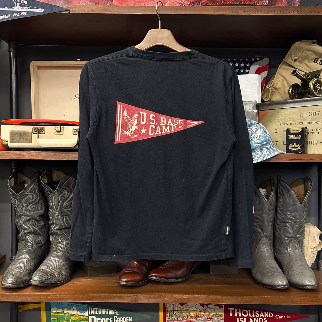 00s 아비렉스 P.X 아카이브 OG라벨 이글 프린팅 롱슬리브 N1264 상품이미지2