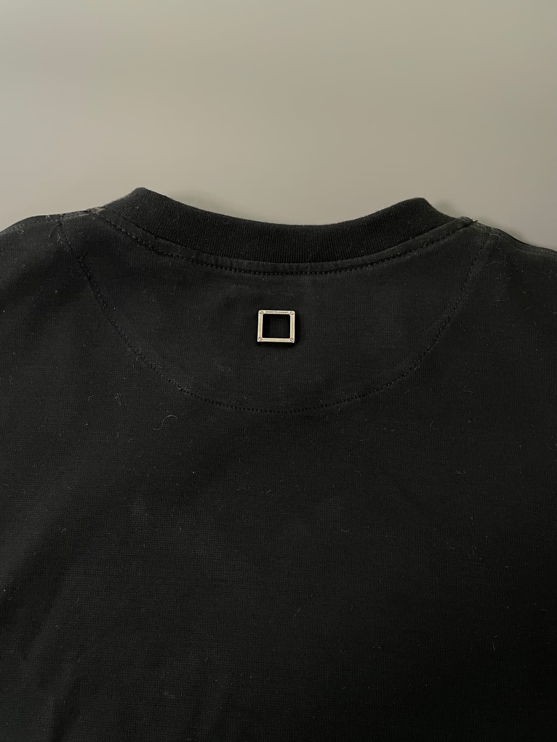 [48] 우영미 우영미 블랙 드로우스트링 반팔 티셔츠 상품이미지8