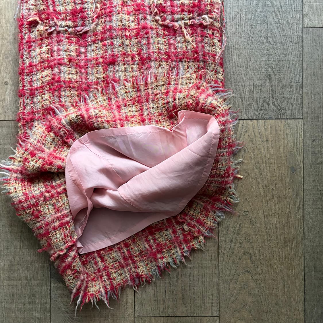 Distressed Detail Tweed Skirt 상품이미지7