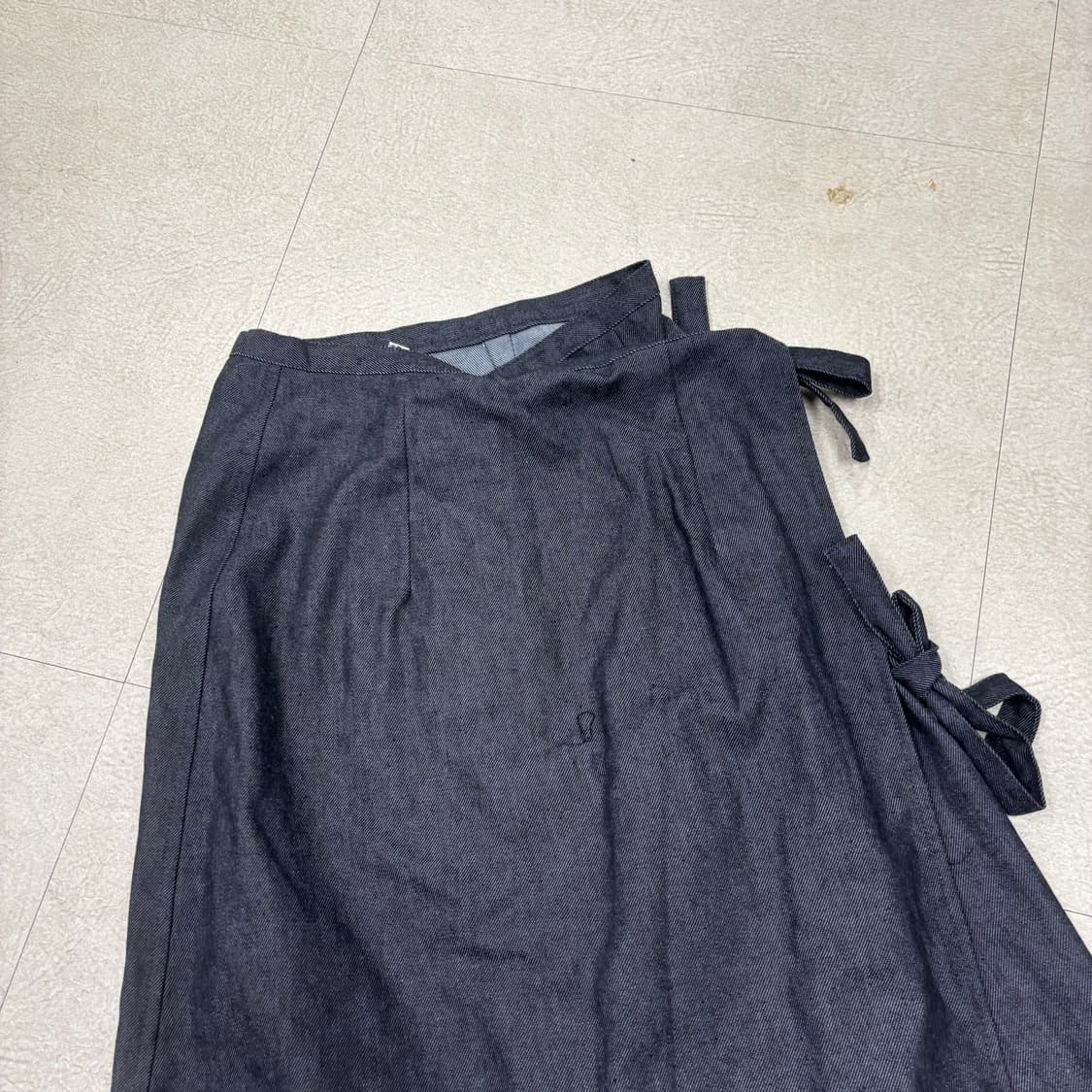 빈티지 데님 랩 스커트 상품이미지2