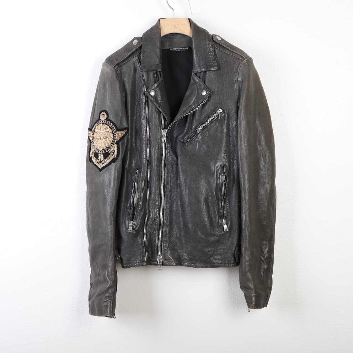 46 / Balmain 발망 패치 램스킨 가죽 자켓 상품이미지1