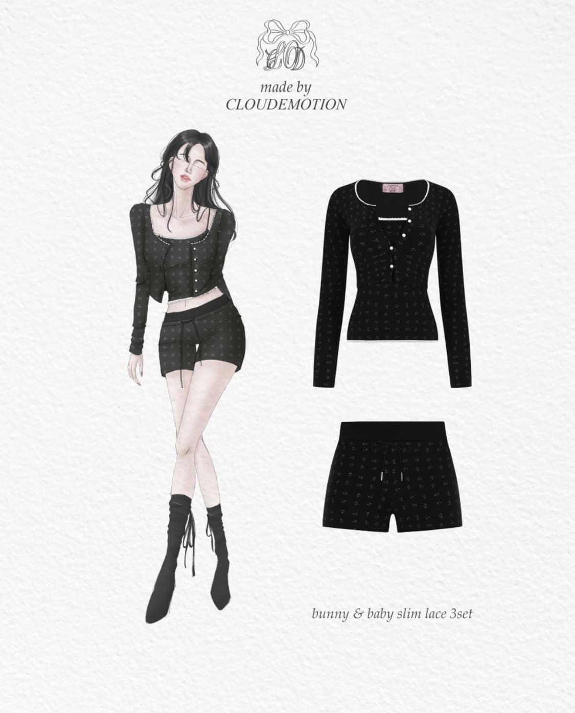 클라우드이모션[made]bunny & baby slim race 3set 상품이미지5