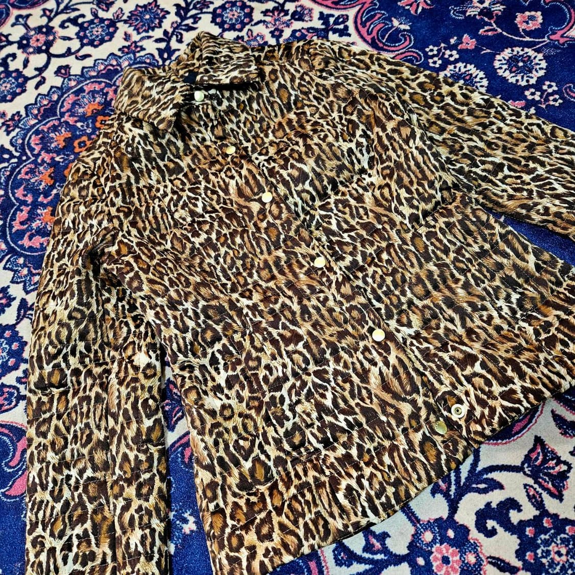 Viaggio Blu in Japan 레오파드 패딩 버튼 셔츠 자켓 상품이미지2