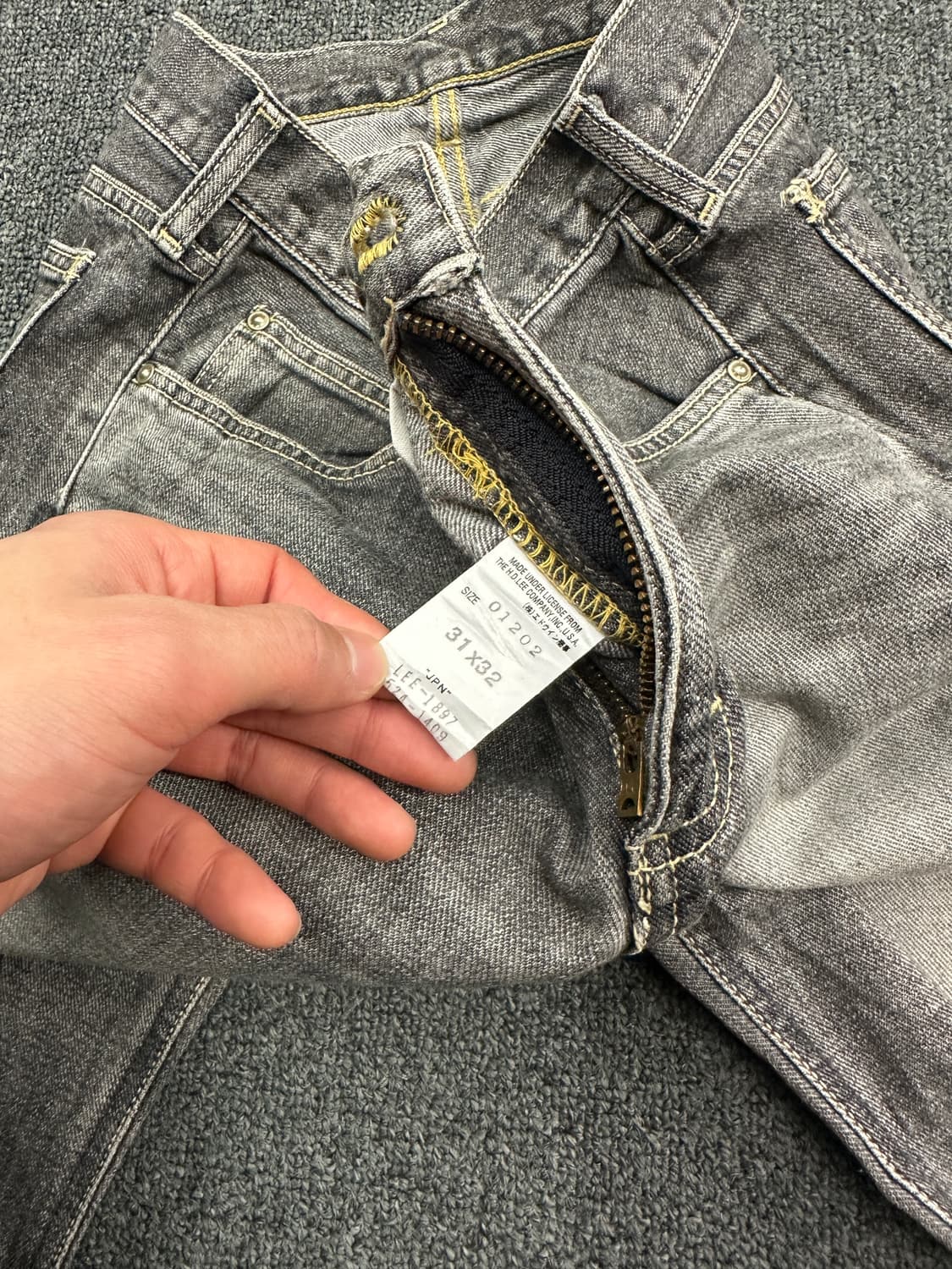31) LEE 리 그레이 워싱 흑청 데님팬츠 상품이미지5