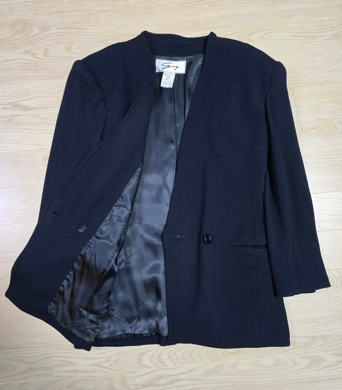 Genny 제니 싱글 브레스티드 울 블레이저 상품이미지2