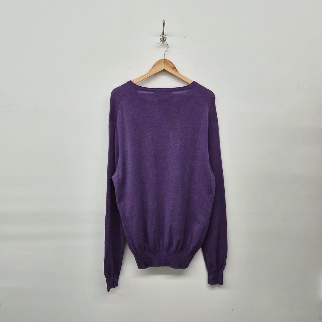 폴로 랄프로렌 V넥 퍼플 니트 남녀공용 XL 상품이미지6