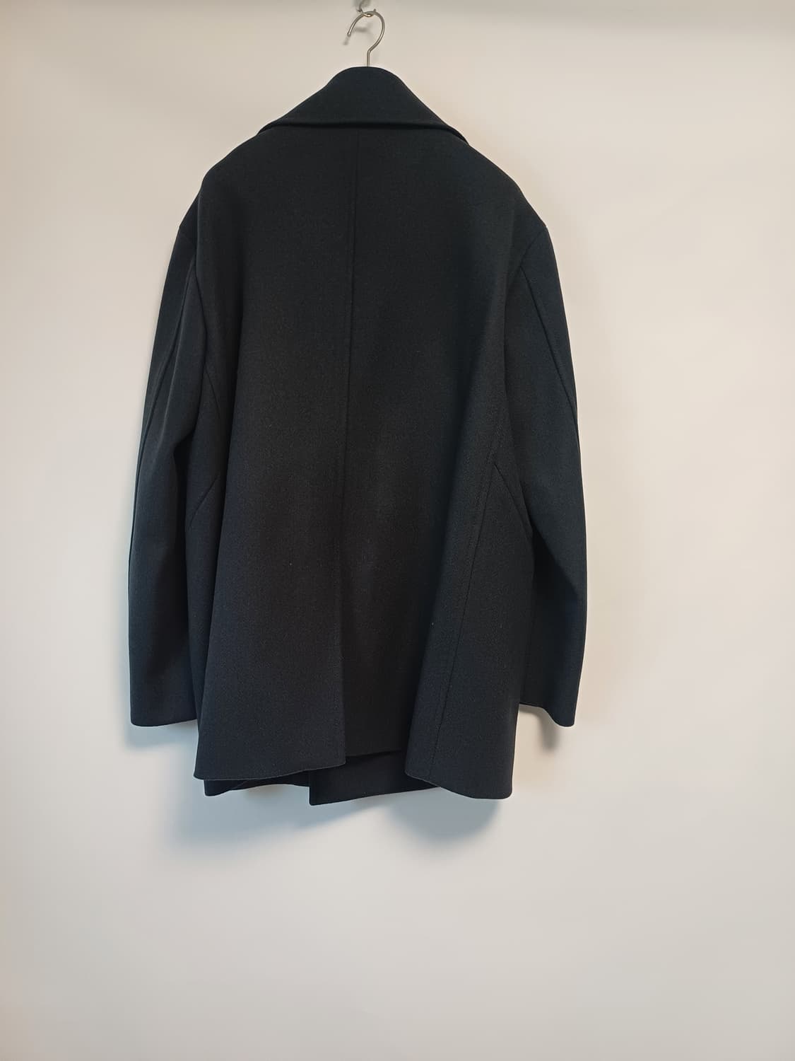 지오송지오 블루네이비 후드탈부착 캐시미어 더블하프코트 상품이미지5