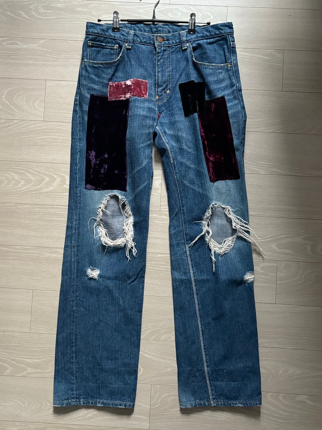 넘버나인 03aw 커트기 패치워크 진 상품이미지2