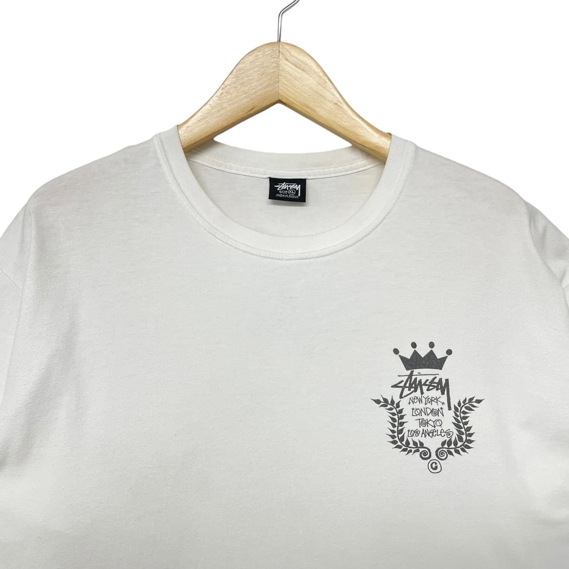 스투시 Stussy 크라운 레스 반팔 티셔츠 화이트 상품이미지4