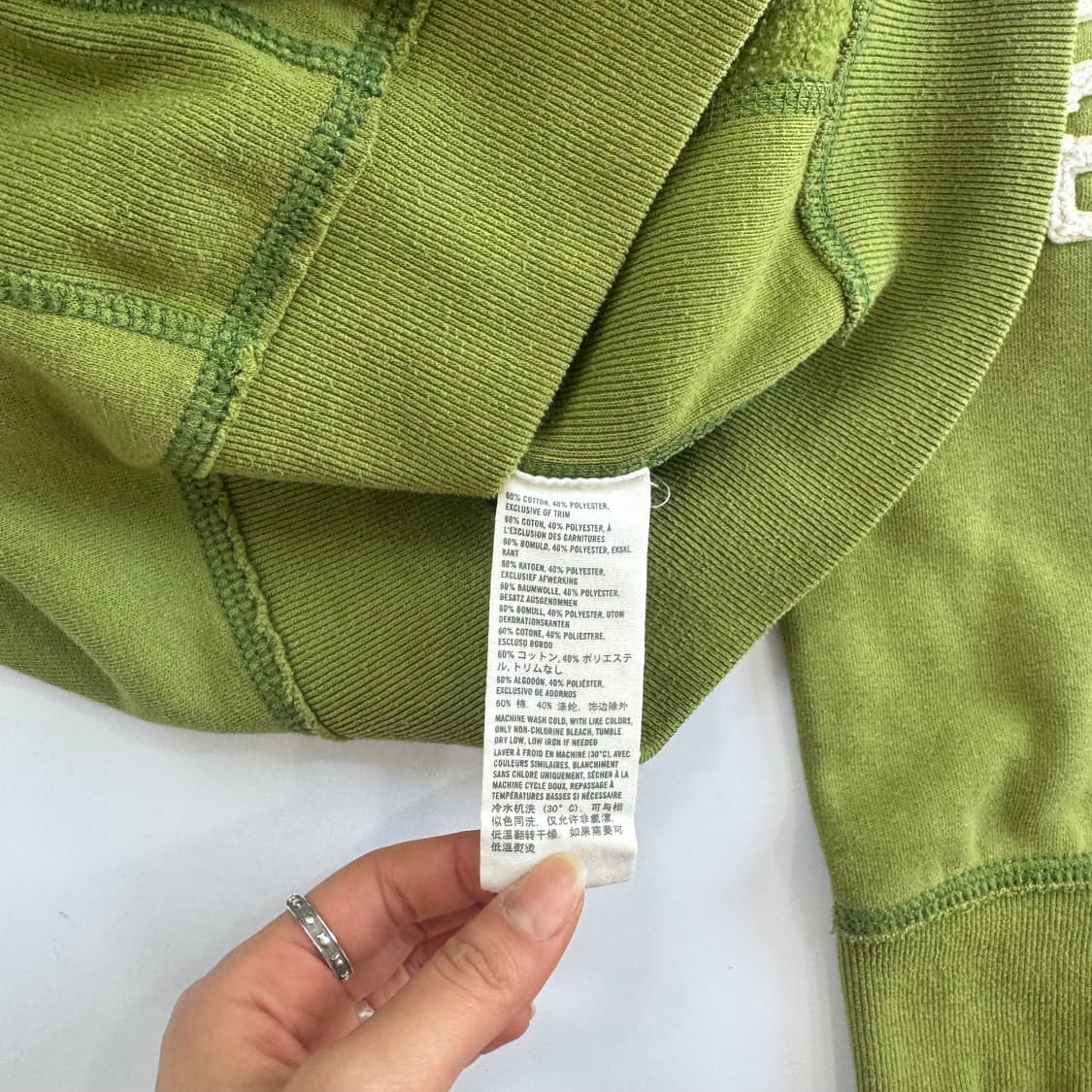 Abercrombie 아베크롬비 사이드로고 그린 후드집업 상품이미지8