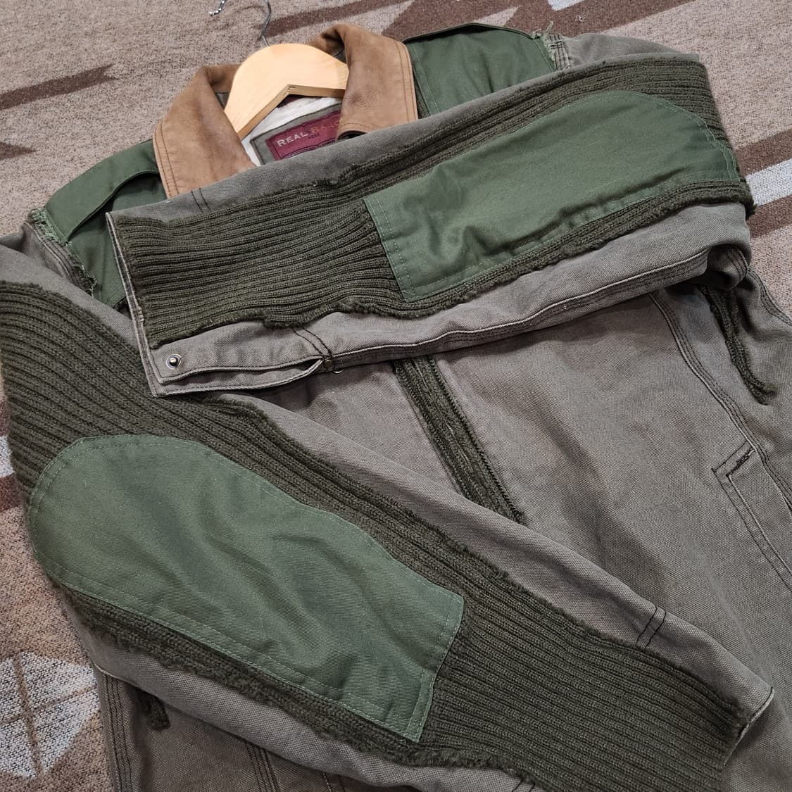 Real ranch 90s 리얼렌치 캔버스 밀리터리 자켓 M 105 워크 상품이미지8