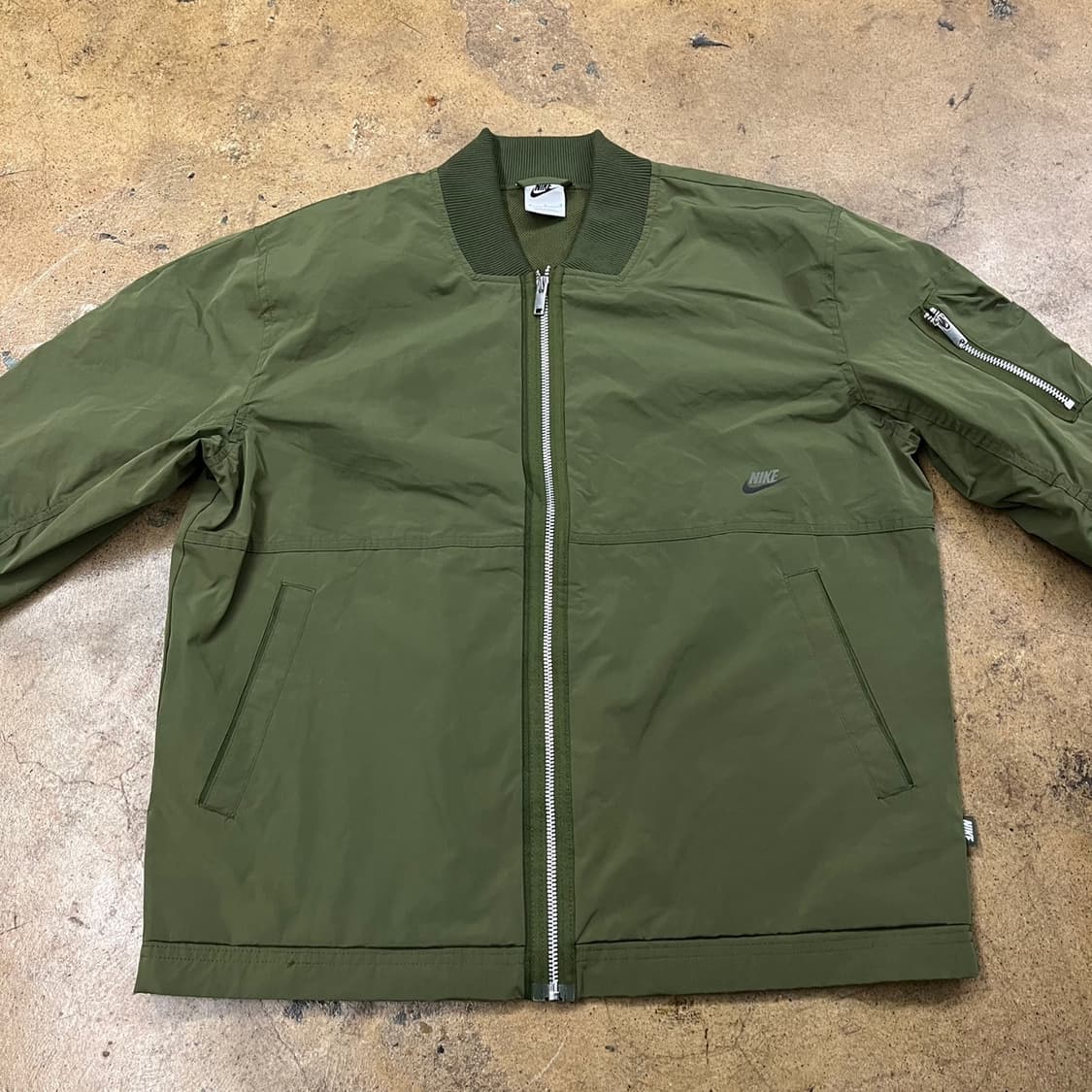 [정품/M] 나이키 봄버 자켓 카키색 b14 상품이미지3