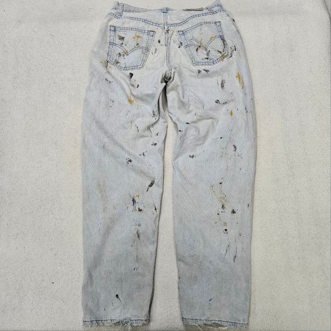 90s 리바이스 실버탭 페인팅 데님 팬츠 31/32 made in usa 상품이미지4