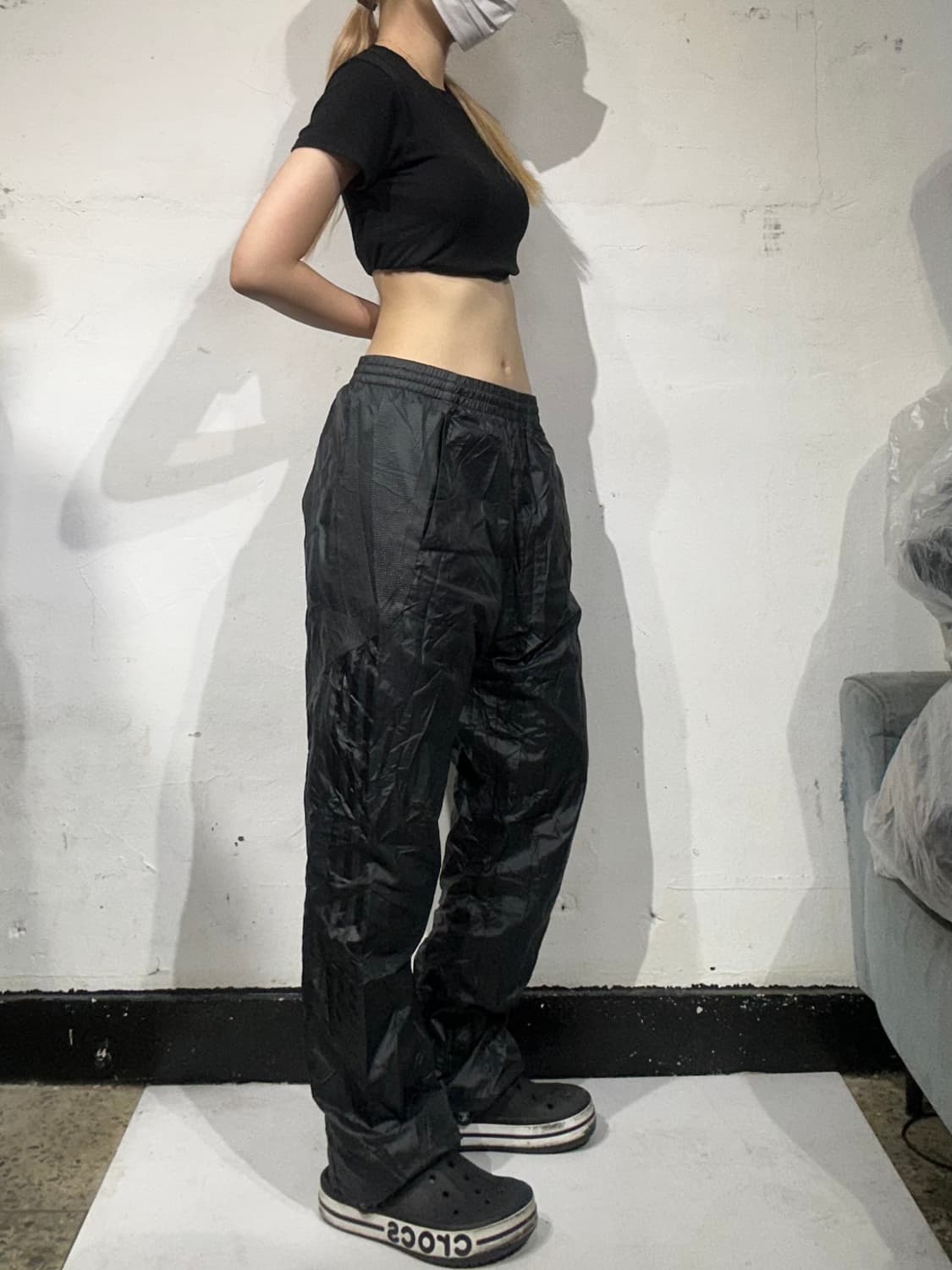 아디다스 블랙 삼선 트레이닝 팬츠 L 상품이미지1
