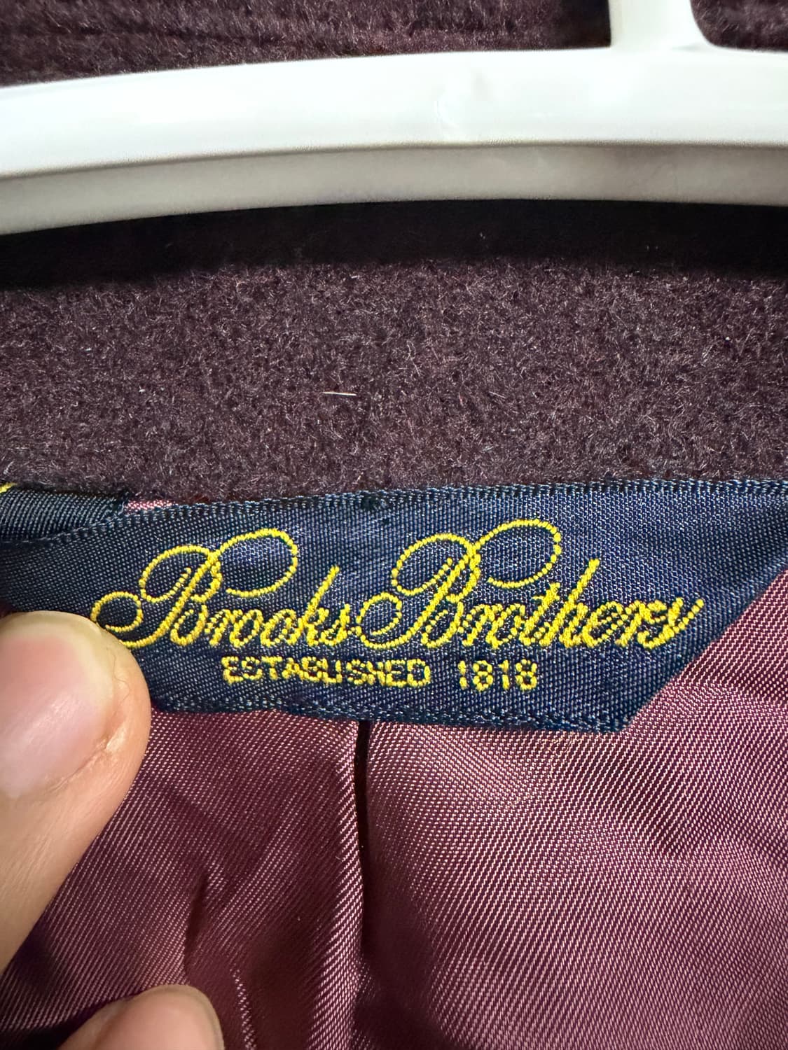 브룩스 브라더스 울 더블 롱 코트 상품이미지4