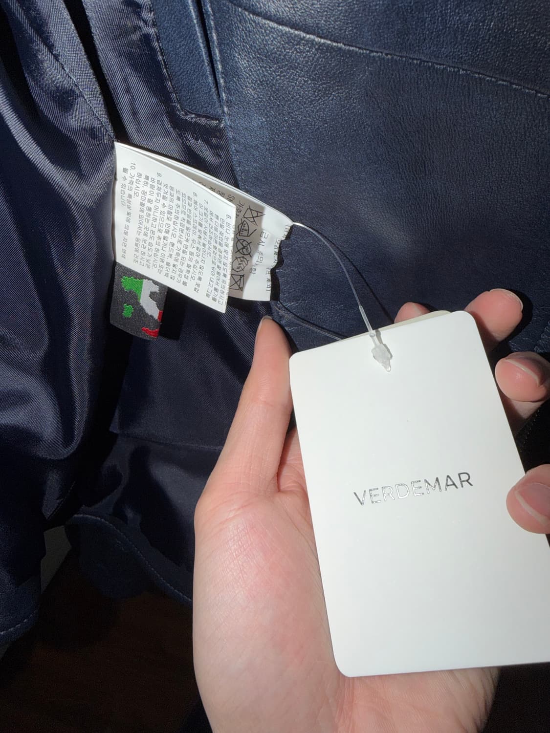 Verdemar 램스킨 라이더자켓 새상품 (데님 네이비) 상품이미지7