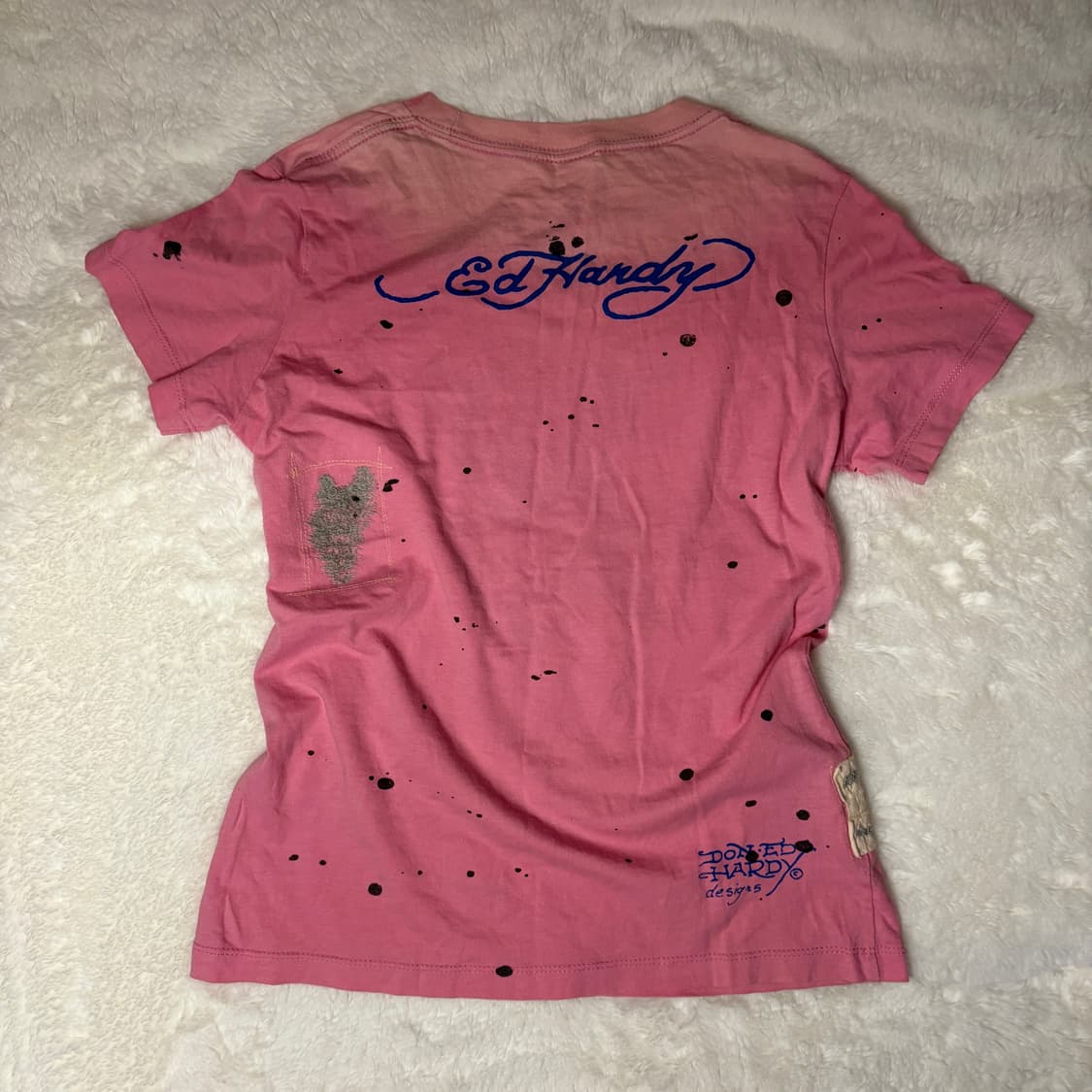 에드하디 핑크 슬림핏 반팔티 상품이미지2