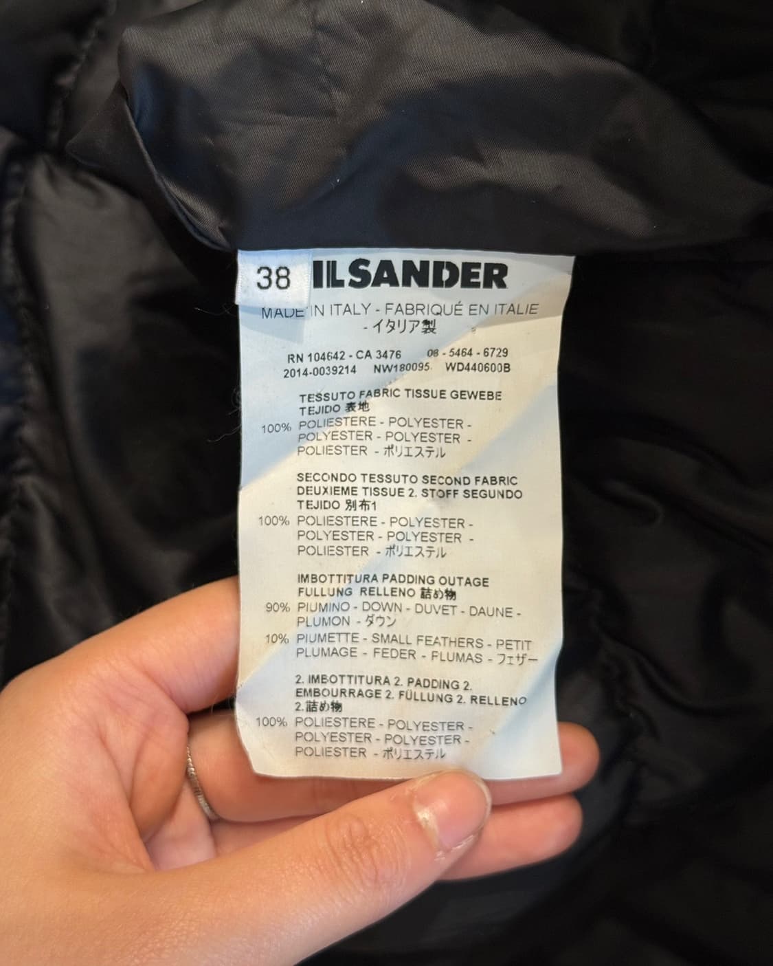 질샌더 네이비 노카라 다운 자켓 상품이미지7