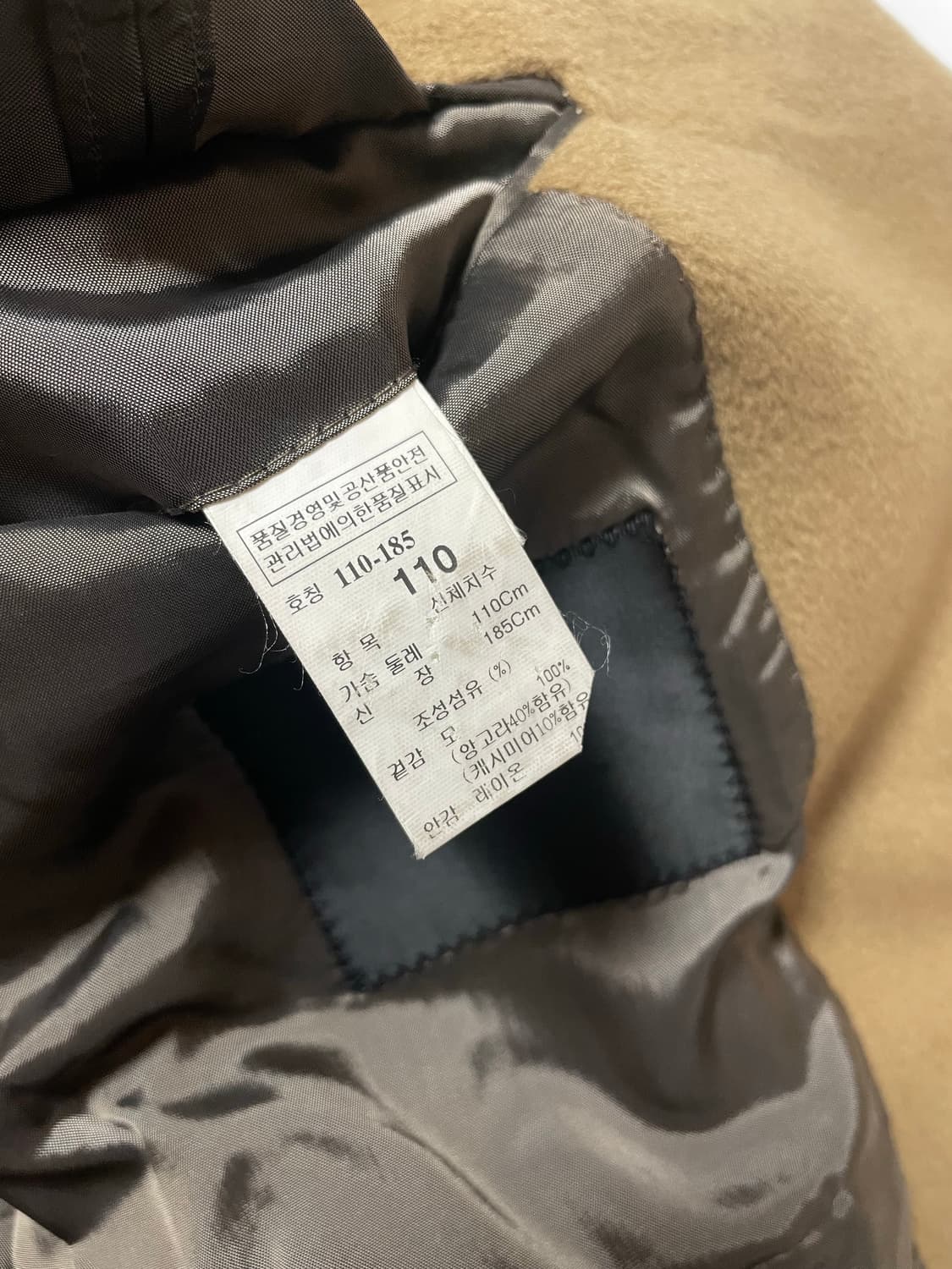 타임 옴므 캐시미어 카멜 코트  상품이미지7