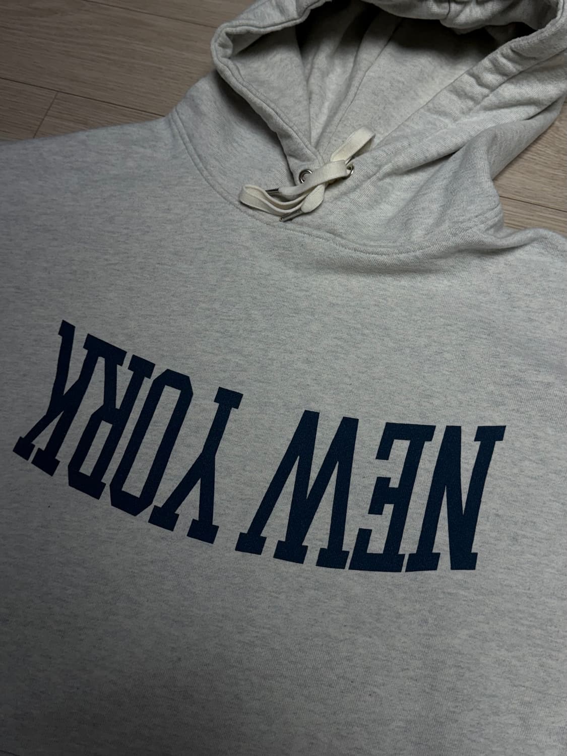 듀테로 후디 스웻 뉴욕 후드티 멜란지그레이 M 상품이미지2