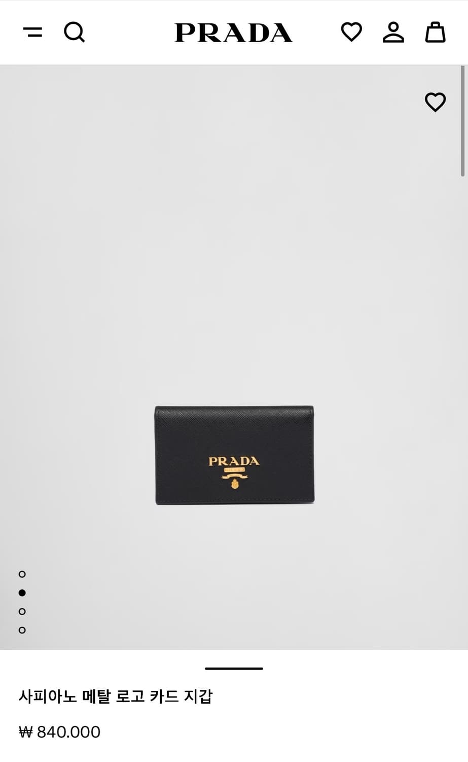 사피아노 메탈 로고 카드 지갑 상품이미지1