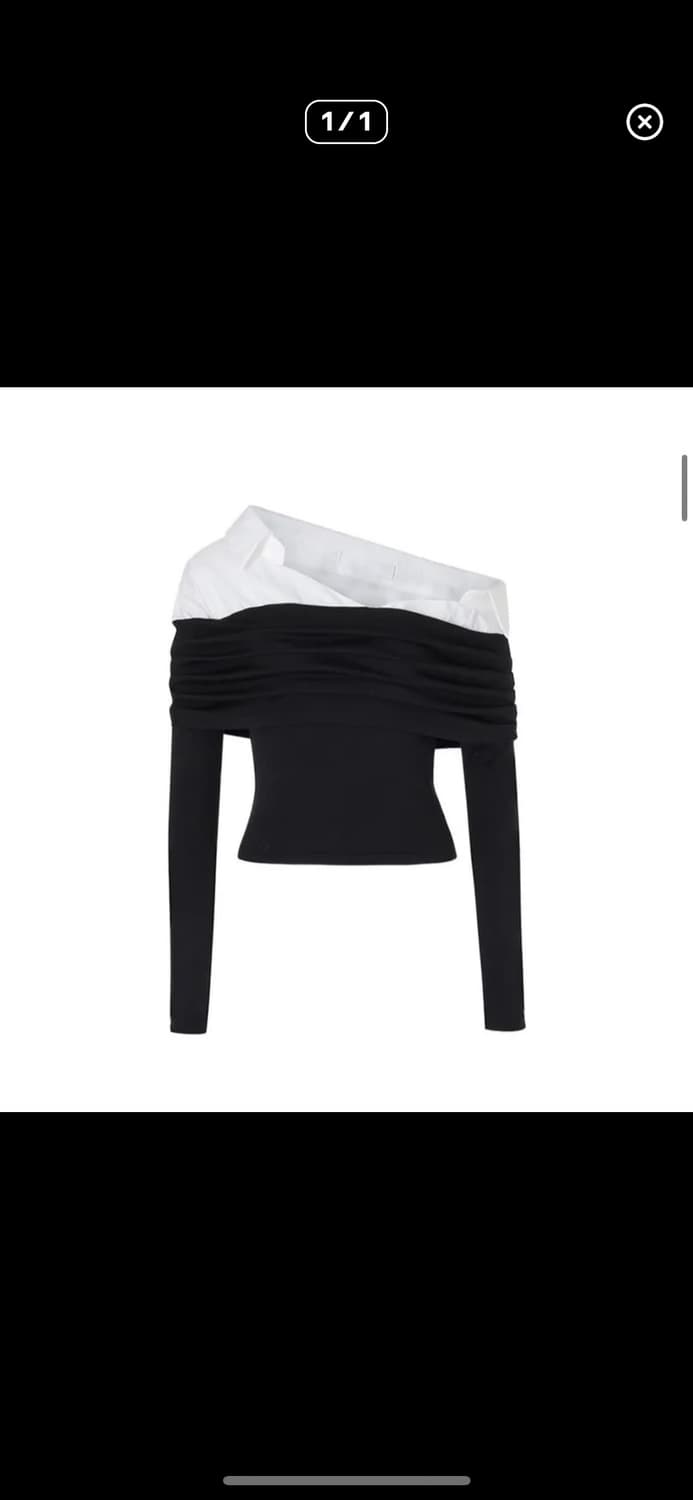 낫유어로즈 릴리 탑 블랙 M 상품이미지1