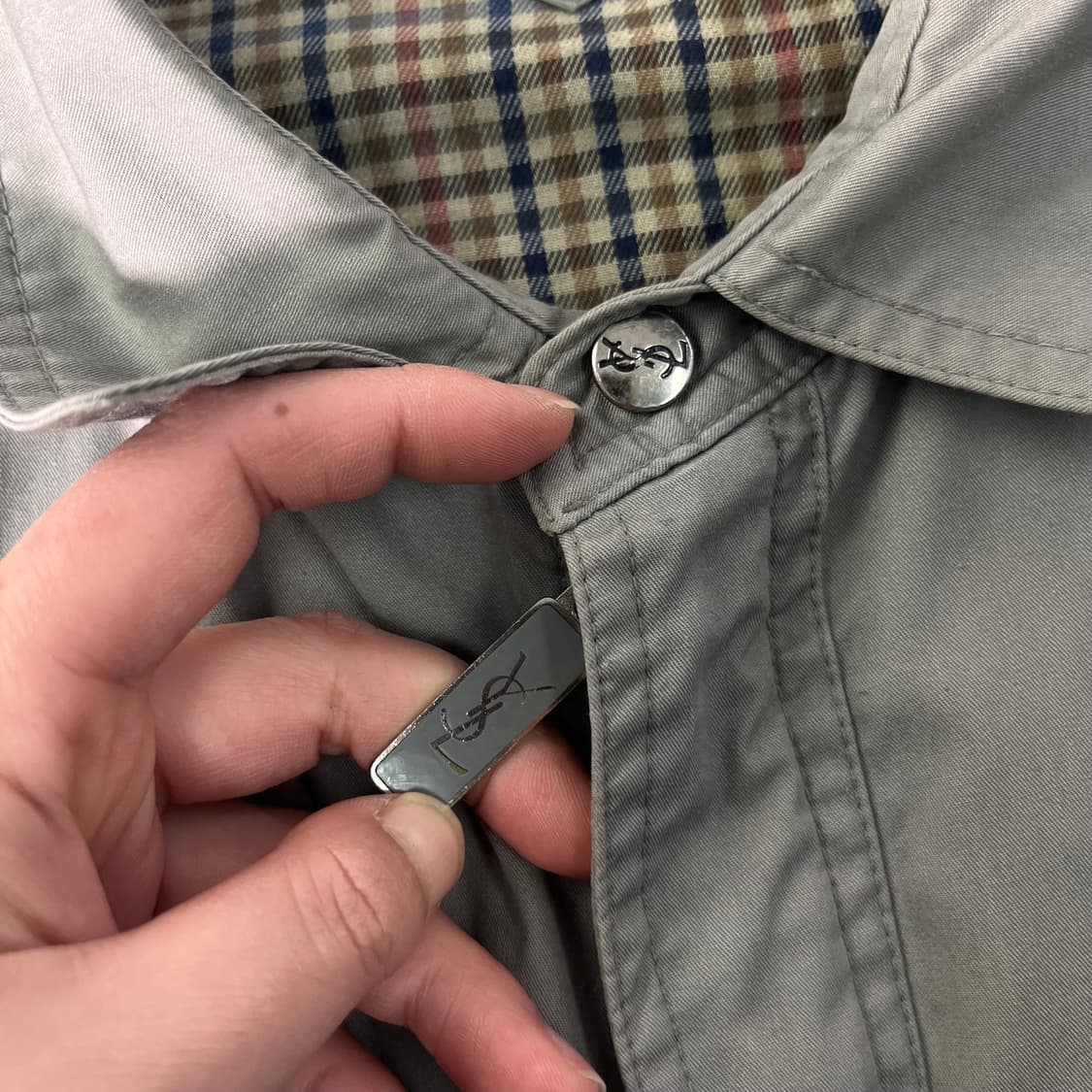 100 입생로랑 90s 가죽 헌팅 자켓 상품이미지4