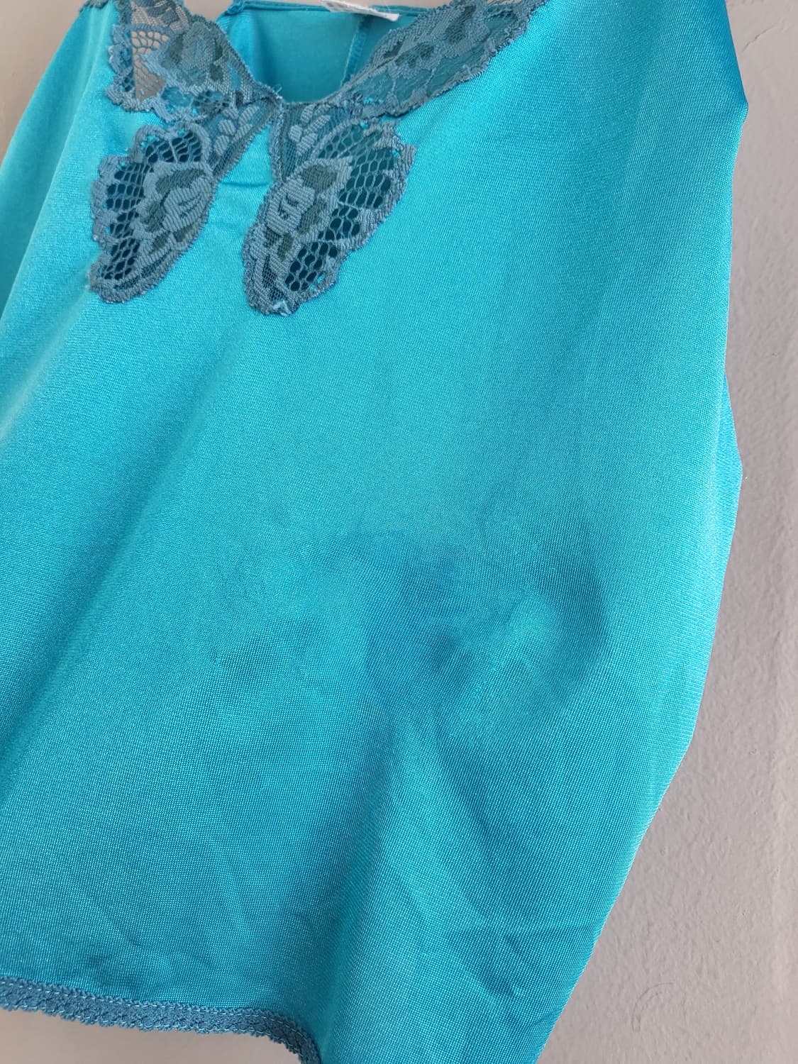 빈티지 더스티 블루 숏 슬립 상품이미지2