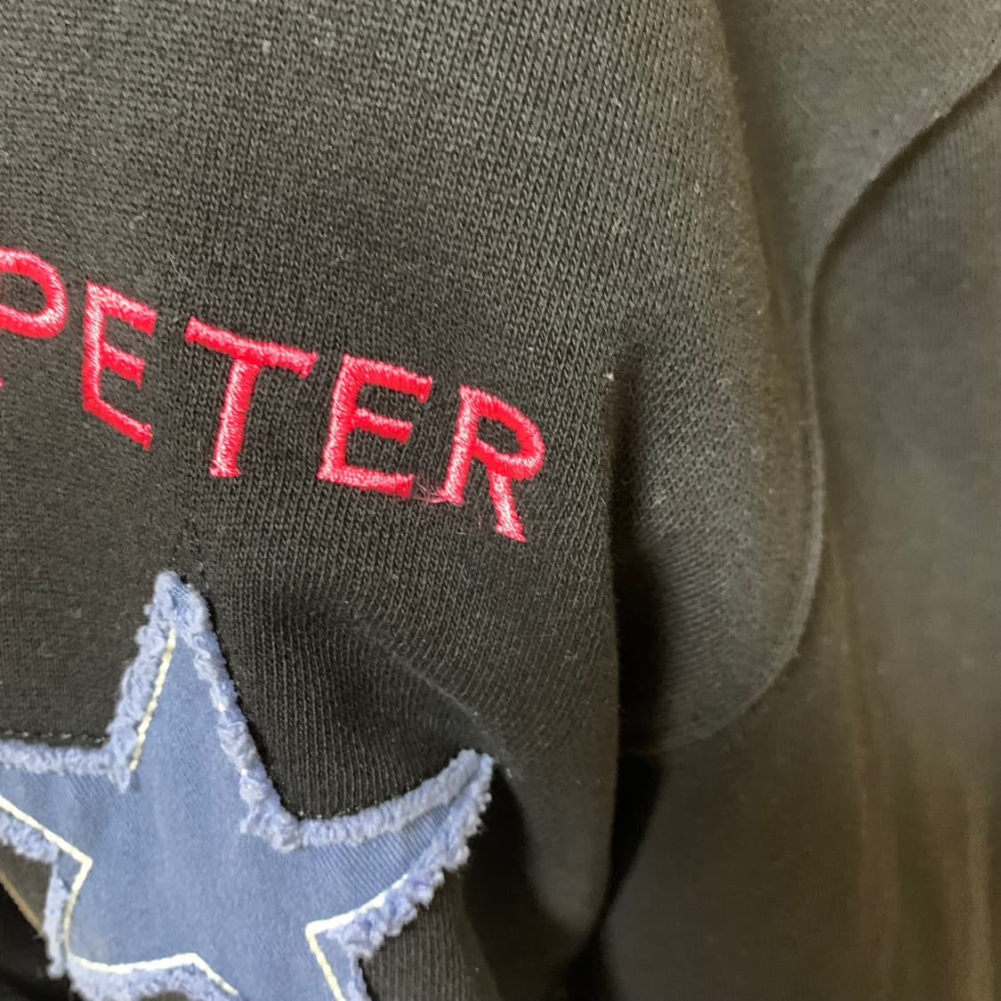 마이네임이즈피터 스타 후드집업 블랙 상품이미지3