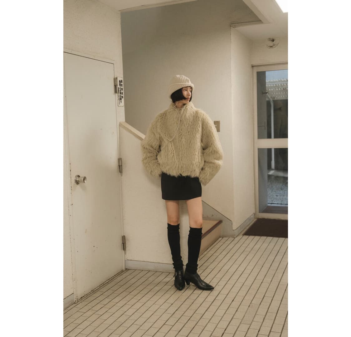 크림빌라 시어링 퍼자켓 (새상품) 베이지1,아이보리1 상품이미지3