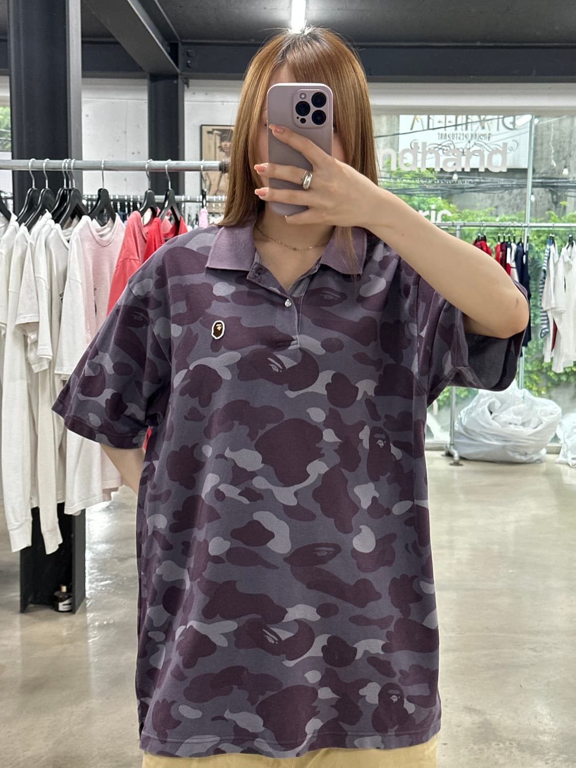 베이프 컬러카모 사루 Pk반팔티  상품이미지1