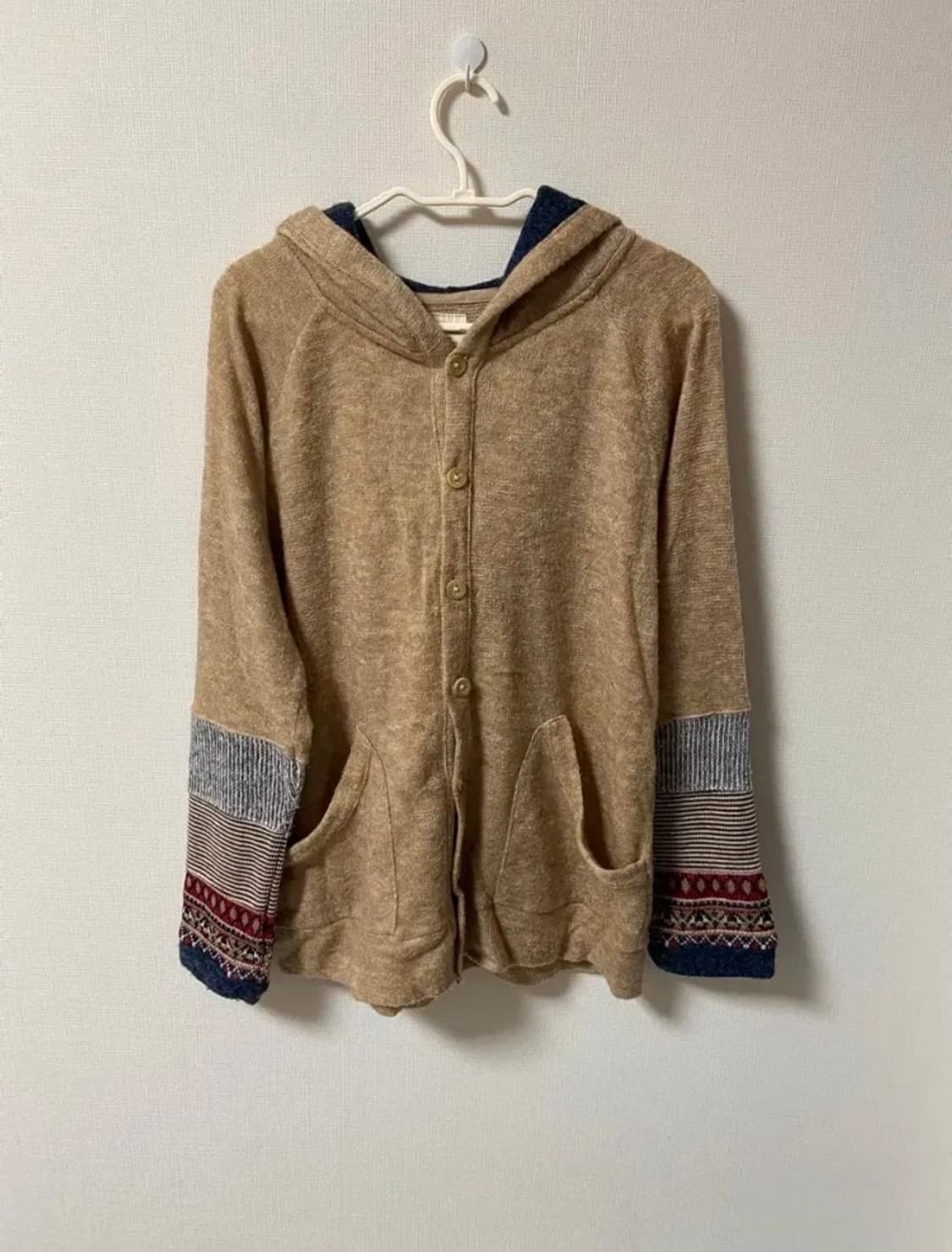 일본 빈티지 모리걸 하구미 보헤미안 후드가디건 상품이미지2